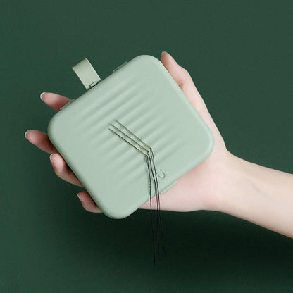 Sewing Organizer Box Magnetic Lid Two-Tier Travel Size