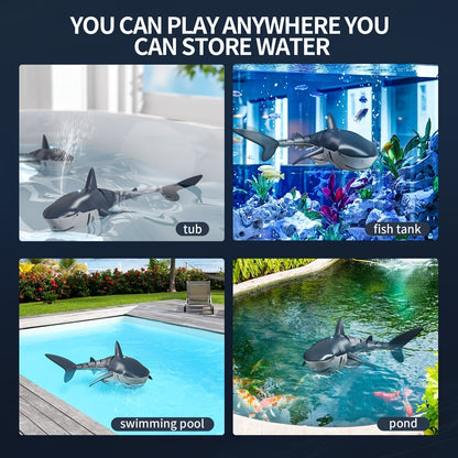 Shark Toy Remote Control LED Lights & Water Spray