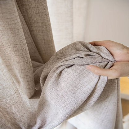 Sheer Curtains Linen-Look Light-Filtering Machine-Washable