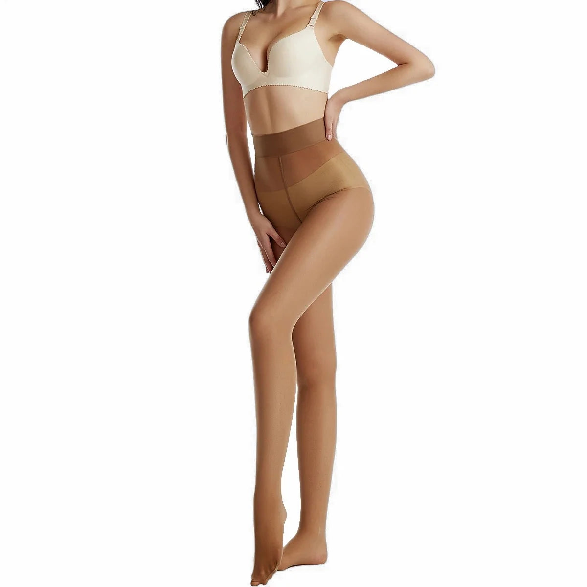 Sheer Tights Tear-Resistant High-Waisted Tummy Control