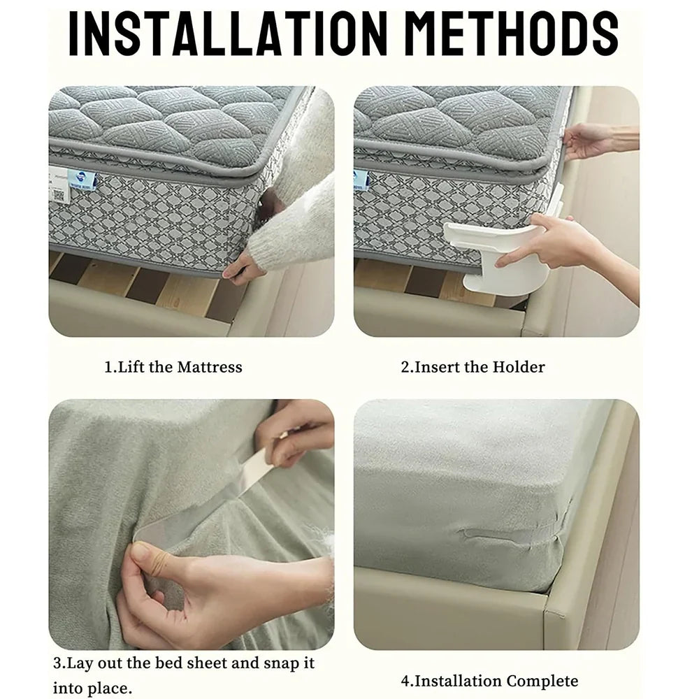 Sheet Holder Concealed Non-Slip Set of 4