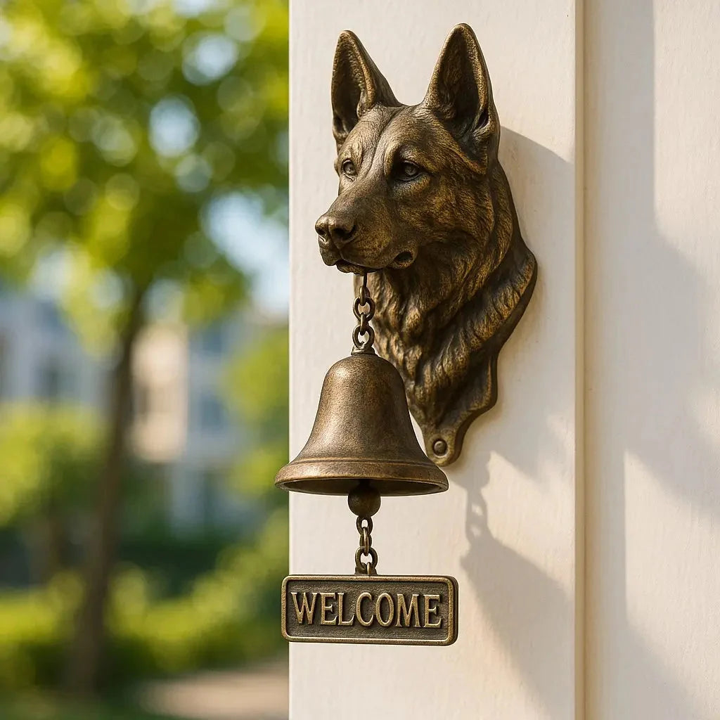 Shepherd Design Wall Bell in Bronze – Graceful Greeting Chime