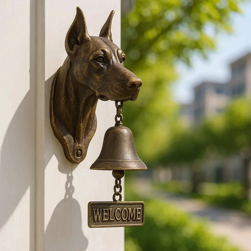 Shepherd Design Wall Bell in Bronze – Graceful Greeting Chime