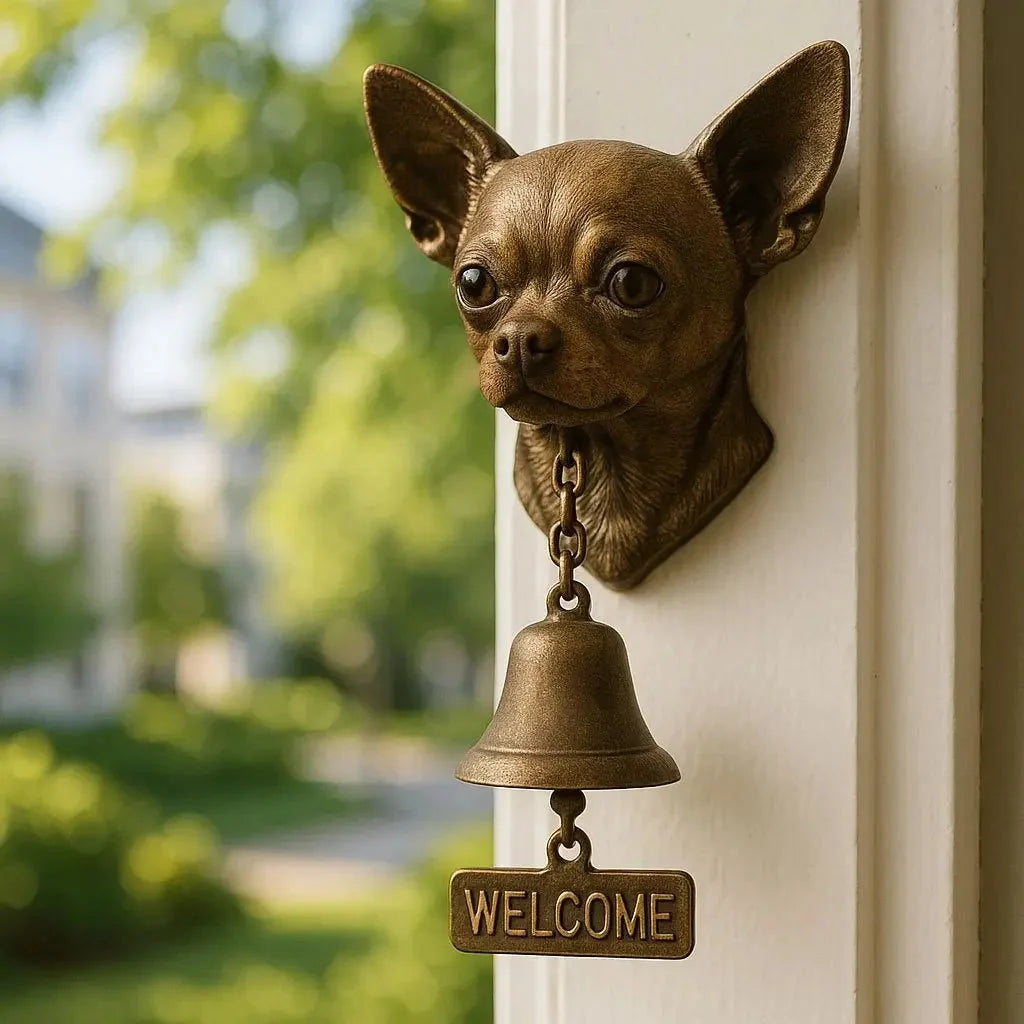 Shepherd Design Wall Bell in Bronze – Graceful Greeting Chime