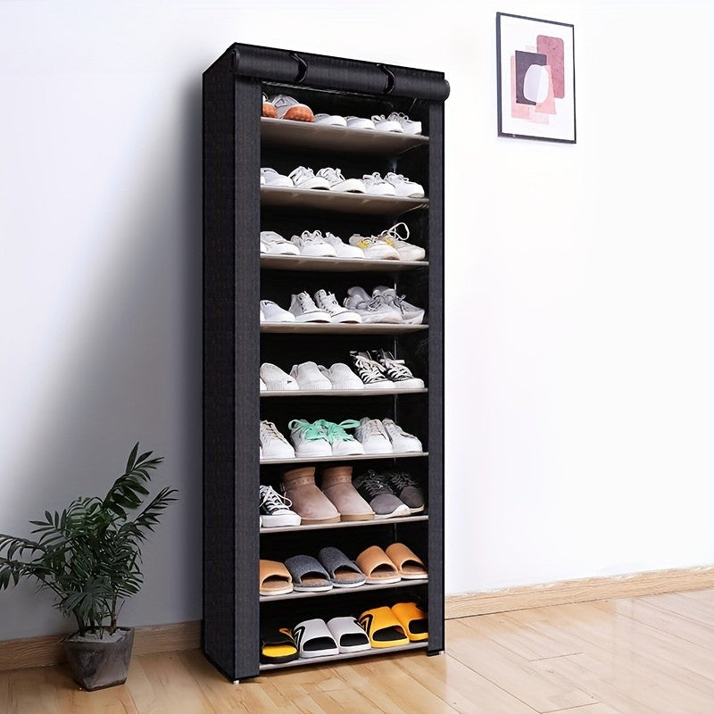 Shoe Cabinet Steel Frame Breathable Fabric Cover Tool-Free Assembly