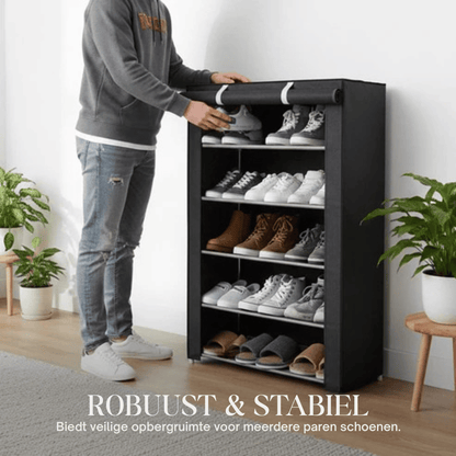 Shoe Cabinet Steel Frame Breathable Fabric Cover Tool-Free Assembly