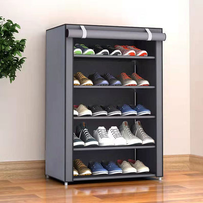 Shoe Cabinet Steel Frame Breathable Fabric Cover Tool-Free Assembly