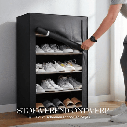 Shoe Cabinet Steel Frame Breathable Fabric Cover Tool-Free Assembly