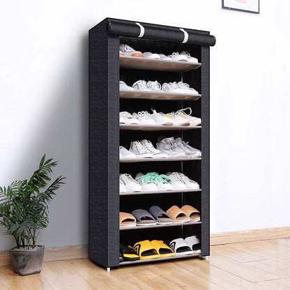 Shoe Cabinet Steel Frame Breathable Fabric Cover Tool-Free Assembly