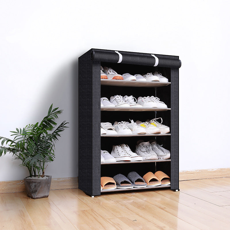 Shoe Cabinet Steel Frame Breathable Fabric Cover Tool-Free Assembly