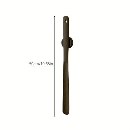 Shoe Horn Long Handle Solid Wood Magnetic Wall Mount