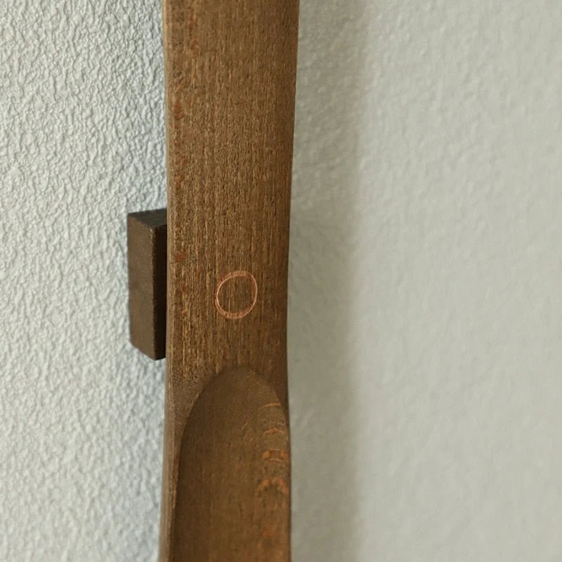 Shoe Horn Long Handle Solid Wood Magnetic Wall Mount
