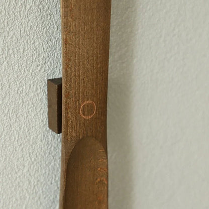 Shoe Horn Long Handle Solid Wood Magnetic Wall Mount