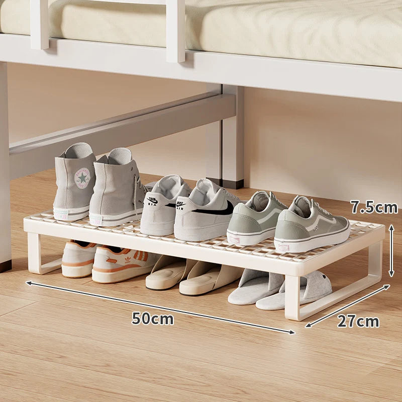 Shoe Organizer Shelf Stackable Ventilated Grid Top Non-Slip Feet