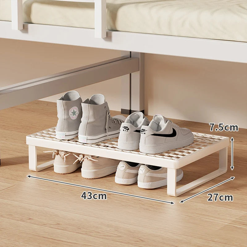 Shoe Organizer Shelf Stackable Ventilated Grid Top Non-Slip Feet
