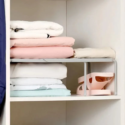 Shoe Rack Adjustable Width Space-Saving Storage Tool-Free Assembly