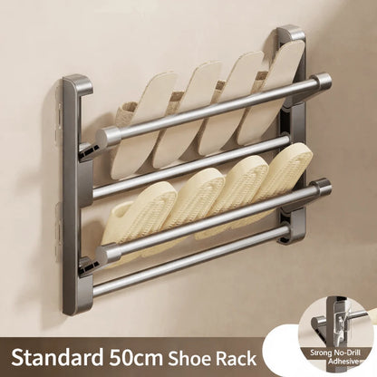 Shoe Rack Wall-Mounted With Integrated Drainage System