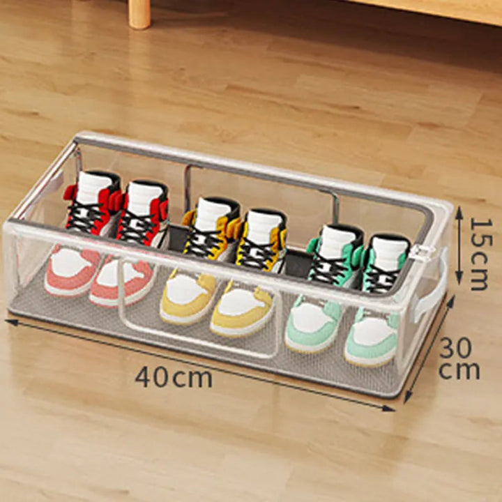 Shoe Storage Box Transparent Front Opening & Stackable