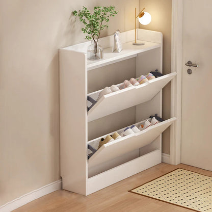 Shoe Storage Cabinet Slim Concealed Tiered Storage