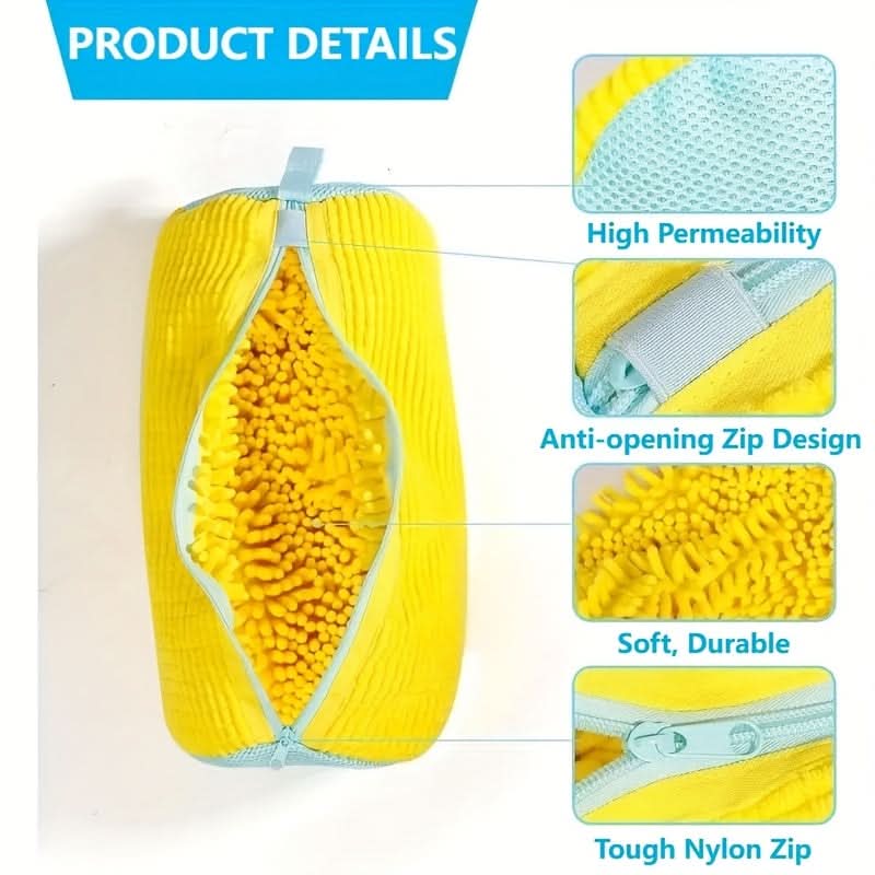 Shoe Washing Bag Padded Mesh Secure Zipper