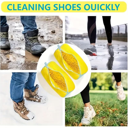 Shoe Washing Bag Padded Mesh Secure Zipper