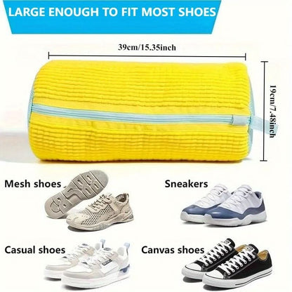 Shoe Washing Bag Padded Mesh Secure Zipper