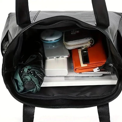 Shoulder Bag PU Leather Zipper Closure Inner Pockets