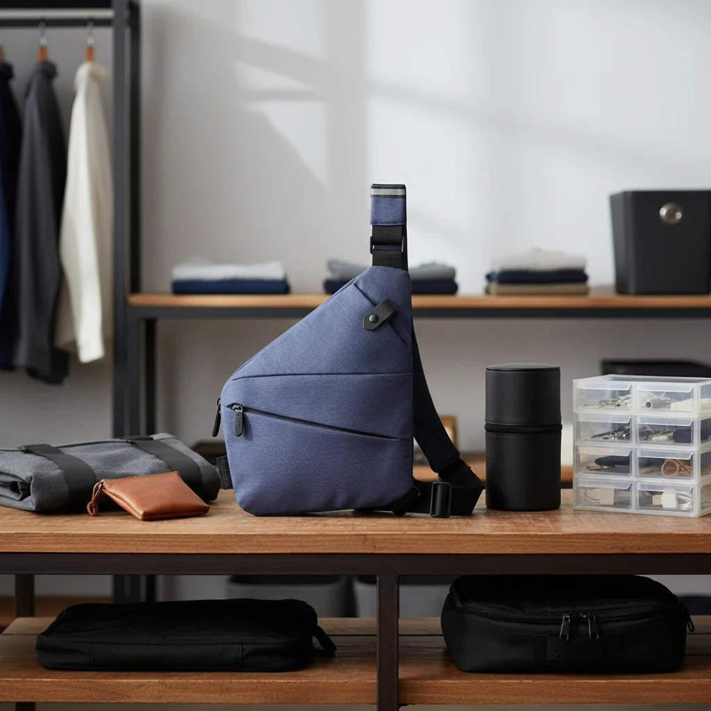 Shoulder Bag RFID-Blocking Cut-Resistant Lightweight
