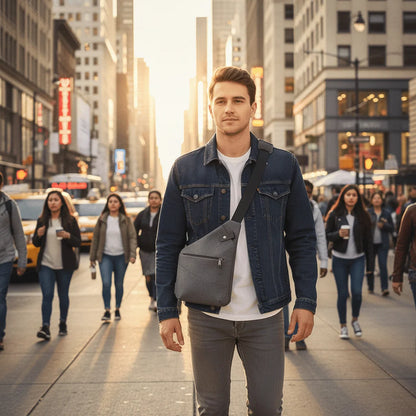 Shoulder Bag RFID-Blocking Cut-Resistant Lightweight