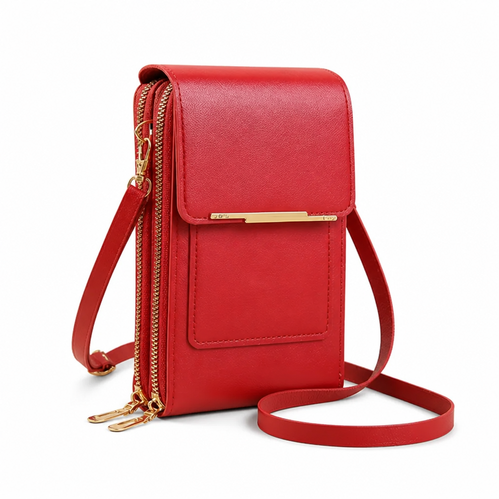 Shoulder Bag Soft Leather RFID-Blocking Waterproof Pockets