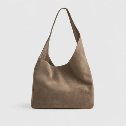 Shoulder Bag Soft Suede Roomy Interior Wide Strap