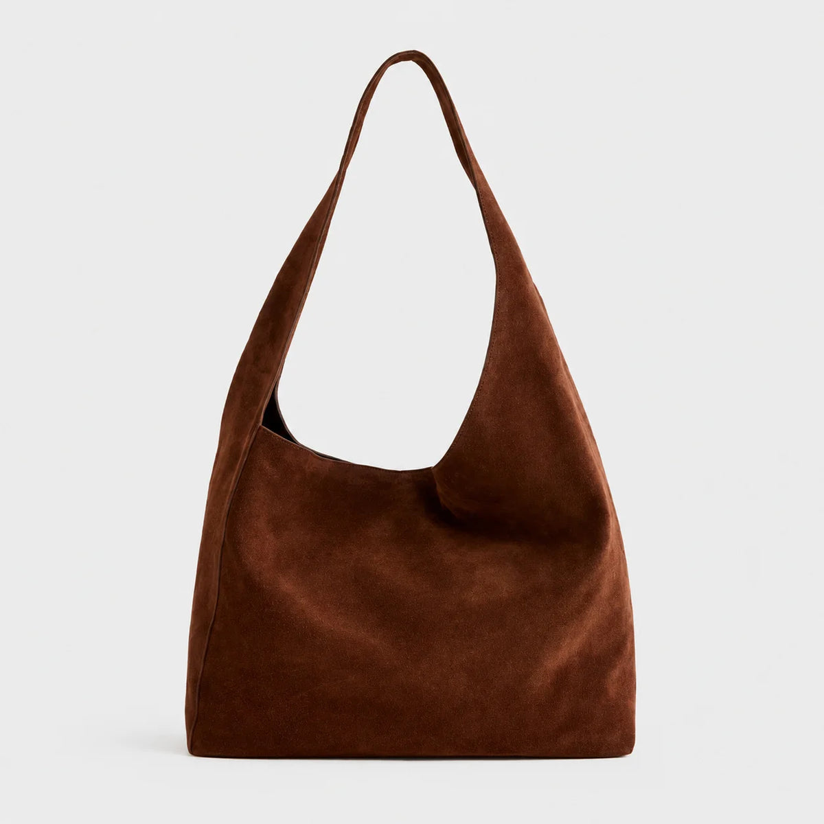 Shoulder Bag Soft Suede Roomy Interior Wide Strap