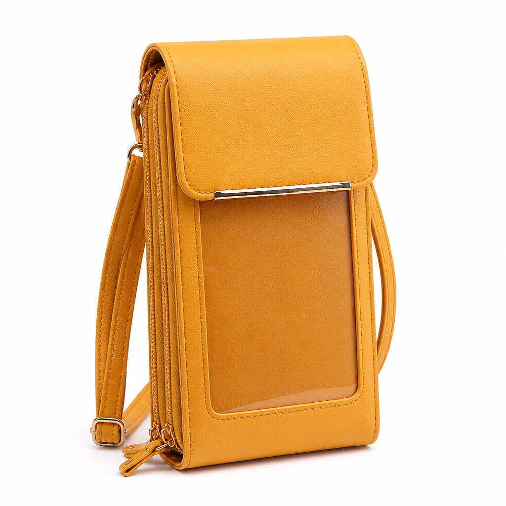 Shoulder Bag Touchscreen Window Adjustable Strap & Multiple Compartments