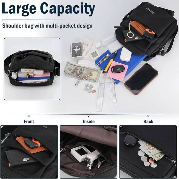 Shoulder Bag Water-Repellent Anti-Theft Three Compartments