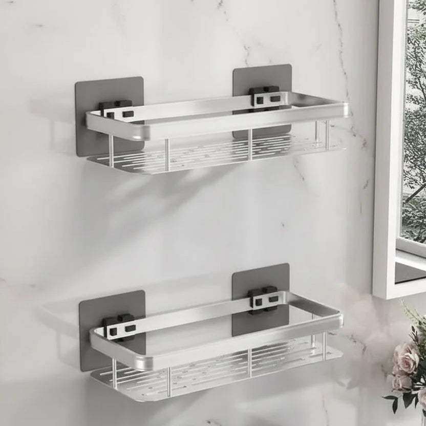 Shower Caddy Stainless Steel No-Drill Adhesive Mount