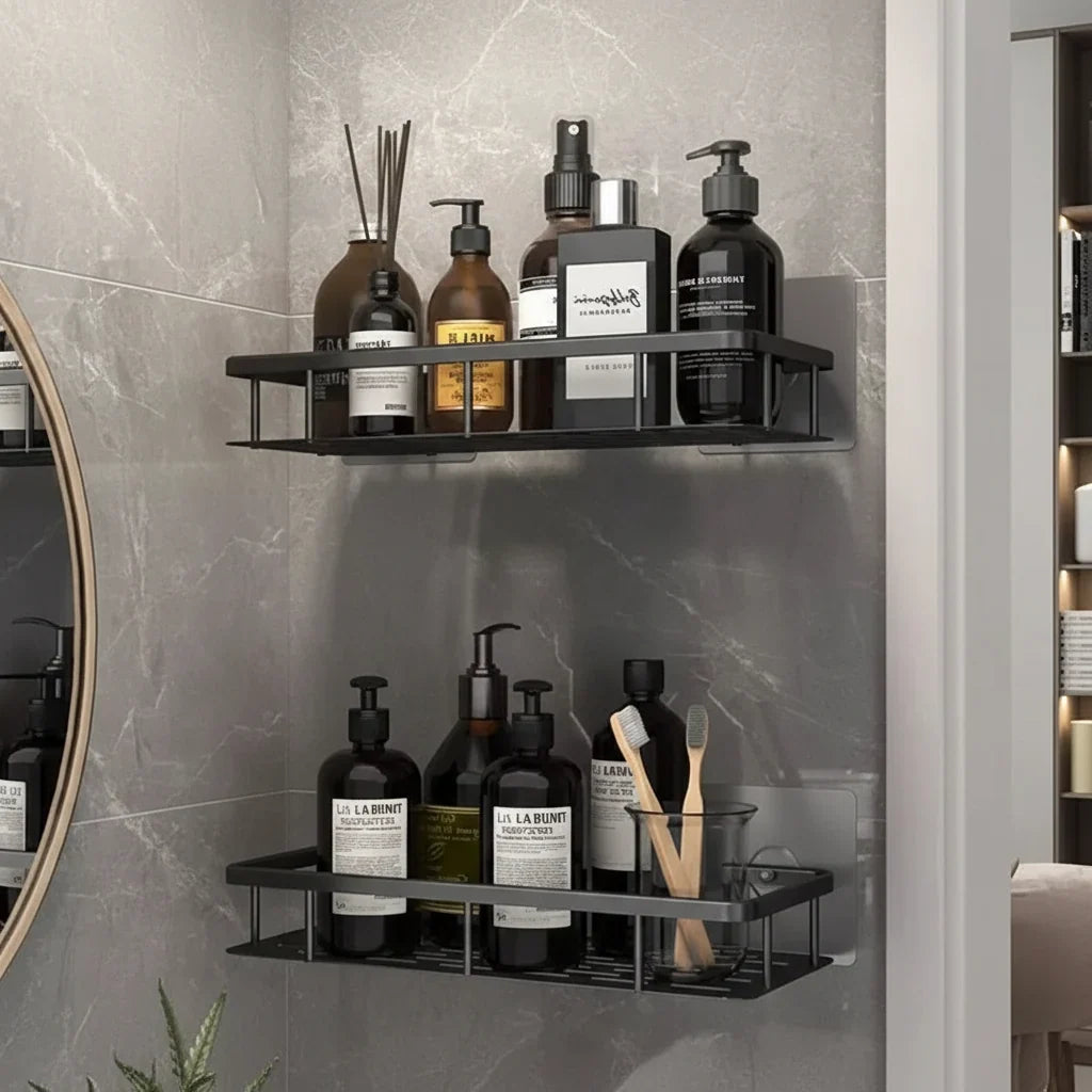 Shower Caddy Stainless Steel No-Drill Adhesive Mount