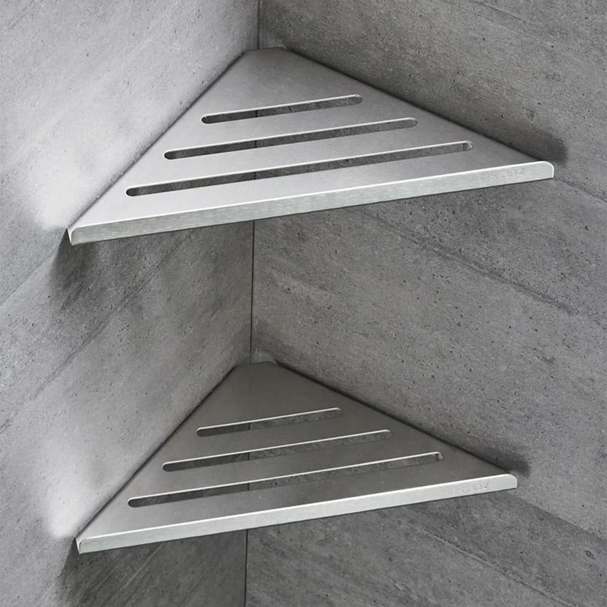 Shower Corner Shelf Stainless Steel Open Drainage Rust-Resistant