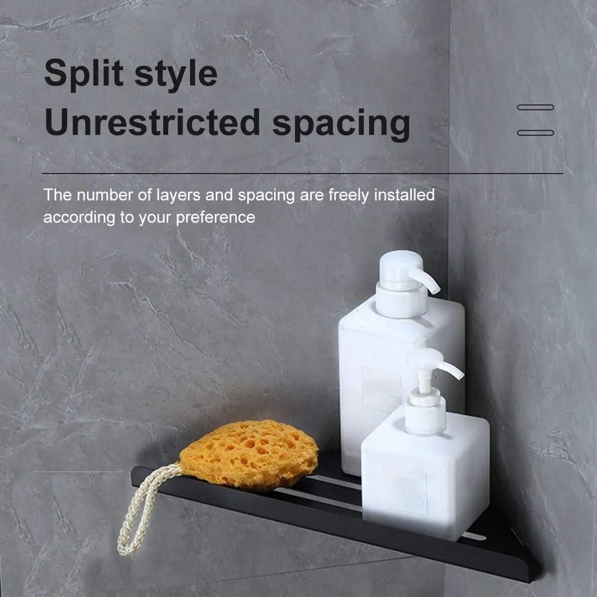 Shower Corner Shelf Stainless Steel Open Drainage Rust-Resistant
