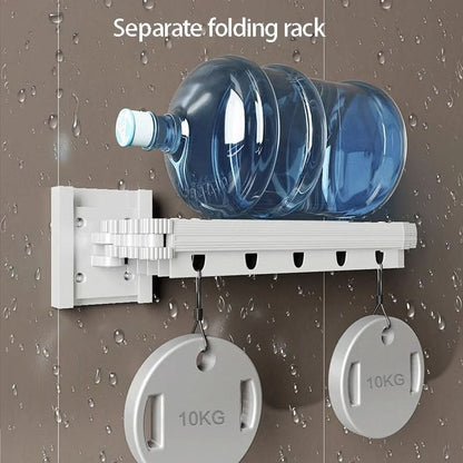Shower Curtain Rod Set Foldable Waterproof With Storage Rack