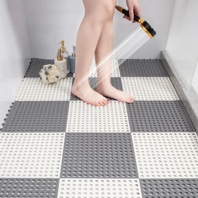 Shower Floor Mat Non-Slip Quick-Drying Soft Plastic