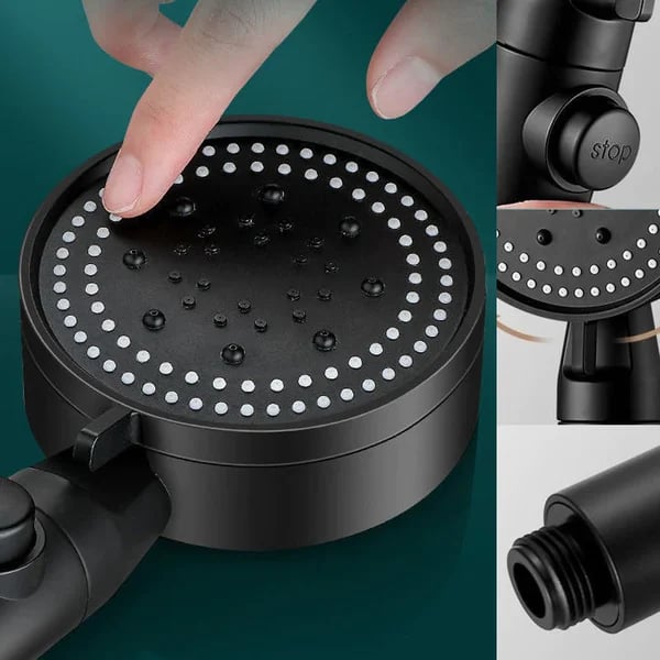 Shower Head High-Pressure 5 Spray Modes Self-Cleaning Silicone Nozzles