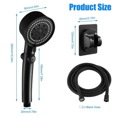 Shower Head High-Pressure 5 Spray Modes Self-Cleaning Silicone Nozzles