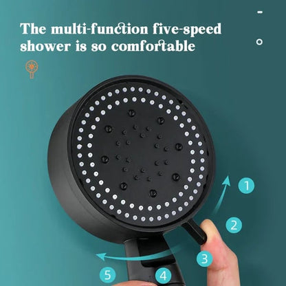 Shower Head High-Pressure 5 Spray Modes Self-Cleaning Silicone Nozzles