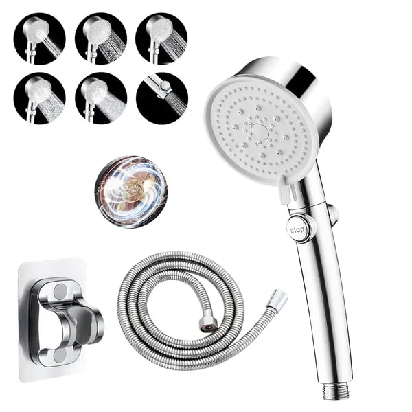Shower Head High-Pressure 5 Spray Modes Self-Cleaning Silicone Nozzles