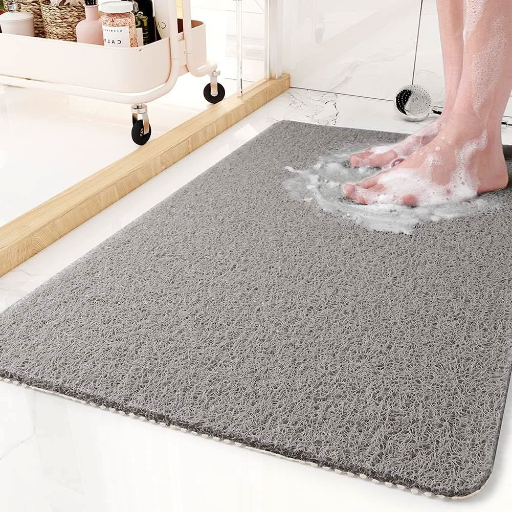 Shower Mat Non-Slip Fast-Drain Trim-to-Fit