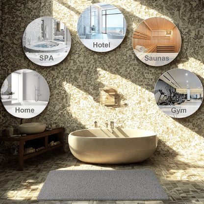 Shower Mat Non-Slip Quick-Drying PVC With Drainage