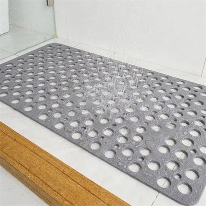 Shower Mat Non-Slip Suction Cups Antibacterial Quick Drain