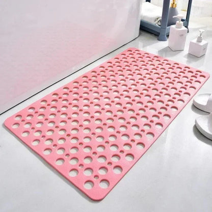 Shower Mat Textured Non-Slip Suction Backing with Drainage