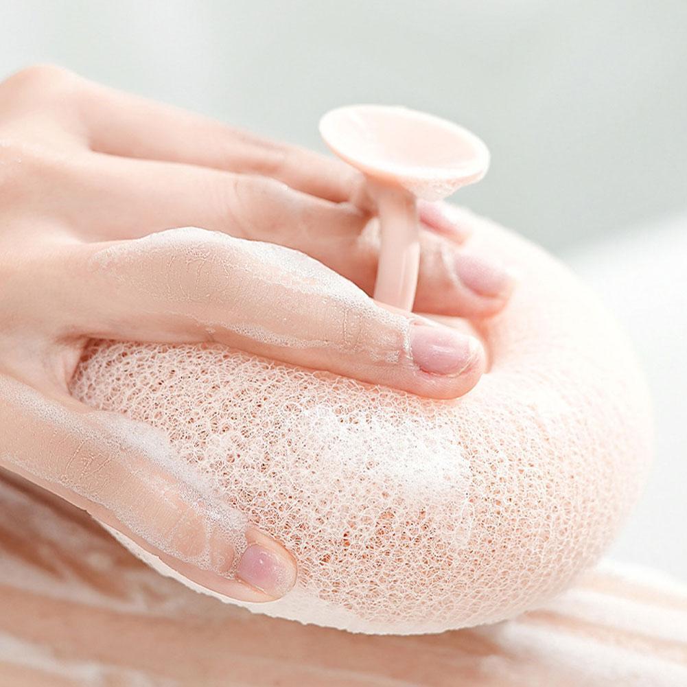 Shower Sponge Ergonomic Ring Handle Massage Nodules