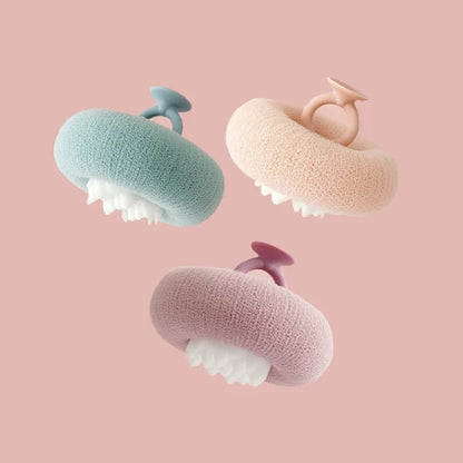 Shower Sponge Ergonomic Ring Handle Massage Nodules